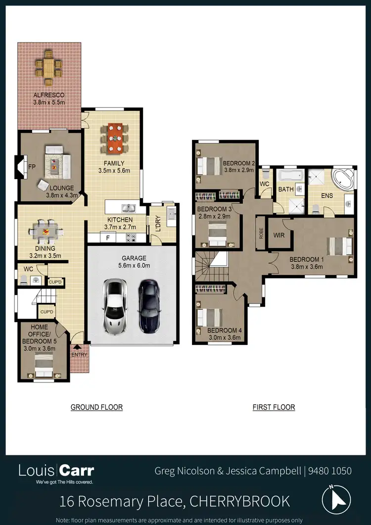 Floorplan of Homely house listing, 16 Rosemary Place, Cherrybrook NSW 2126