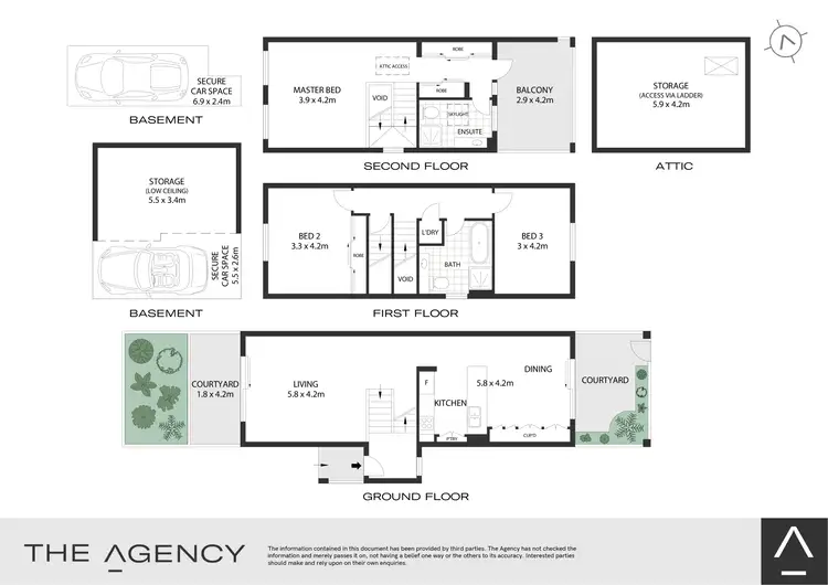 Floorplan of Homely townhouse listing, 16 Kensington Street, Waterloo NSW 2017