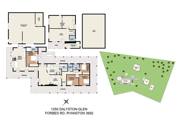 Floorplan of Homely rural property listing, 1250 Dalyston-Glen  Forbes Road, Ryanston VIC 3992