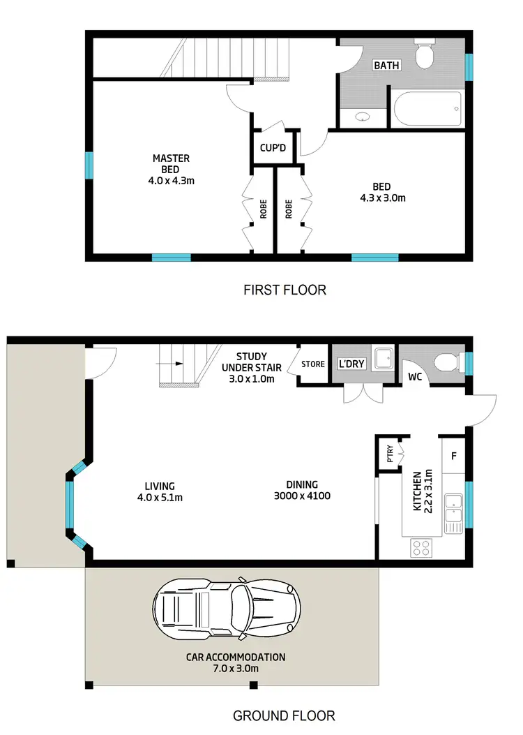 Floorplan of Homely townhouse listing, 1/22 Tipuana Place, Fitzgibbon QLD 4018