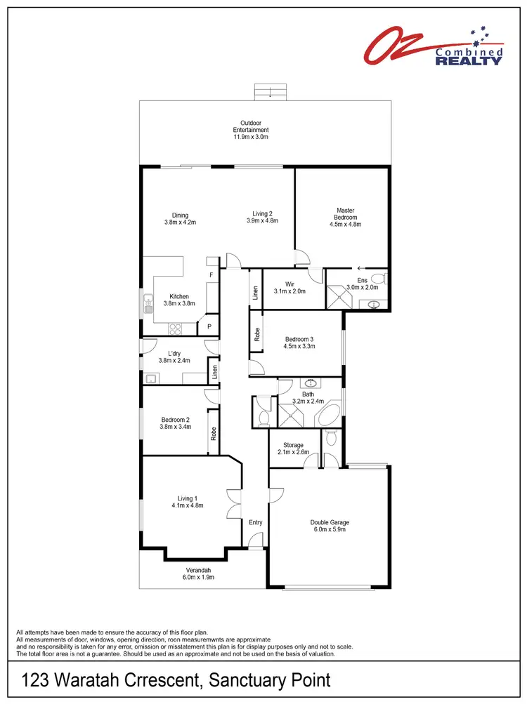 Floorplan of Homely house listing, 123 Waratah Crescent, Sanctuary Point NSW 2540