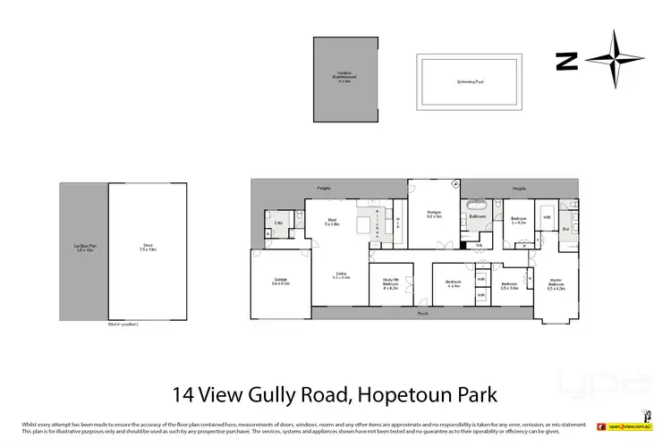 Floorplan of Homely house listing, 14 View Gully Road, Hopetoun Park VIC 3340
