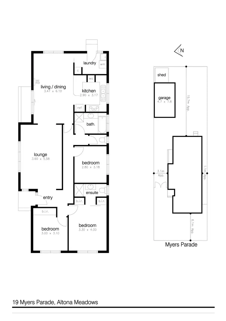 Floorplan of Homely house listing, 19 Myers Parade, Altona Meadows VIC 3028