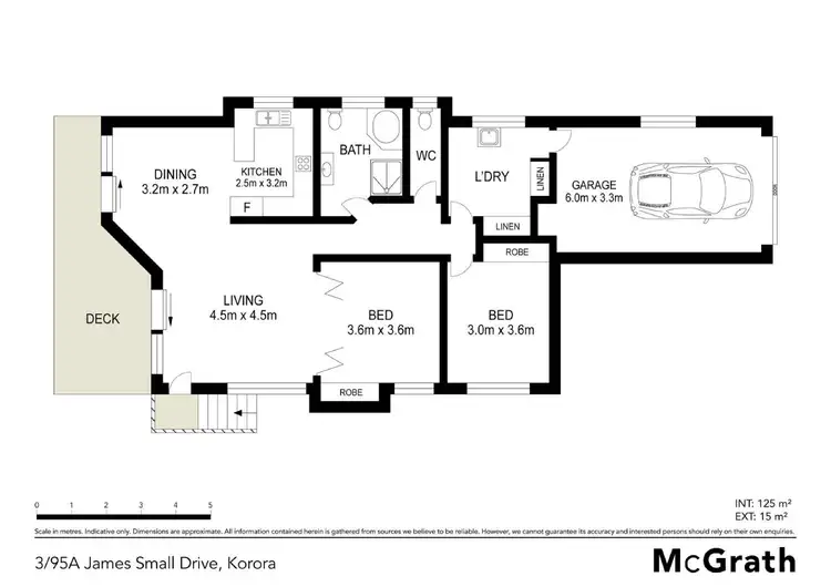 Floorplan of Homely villa listing, 3/95a James Small Drive, Korora NSW 2450