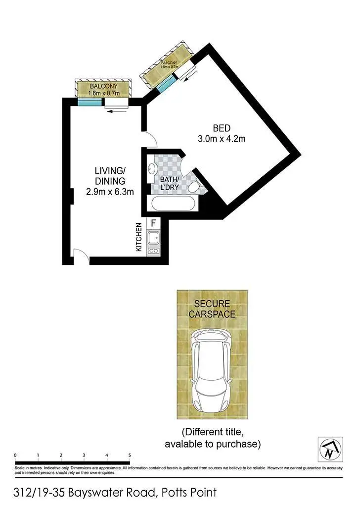 Floorplan of Homely apartment listing, 312/19-35 Bayswater Road, Potts Point NSW 2011