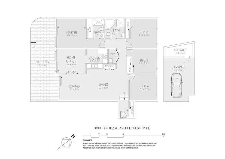 Floorplan of Homely apartment listing, 3/99 - 101 Anzac Avenue, West Ryde NSW 2114