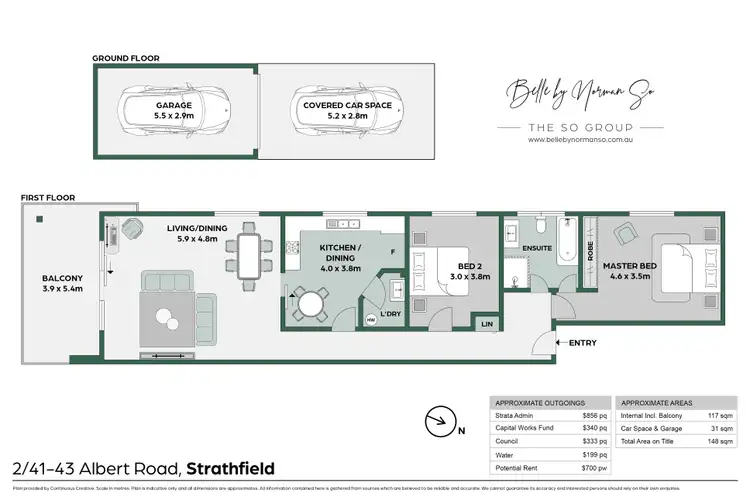 Floorplan of Homely apartment listing, 2/41-43 Albert Road, Strathfield NSW 2135