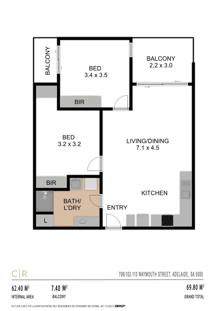 Floorplan of Homely apartment listing, 706/102-110 Waymouth Street, Adelaide SA 5000