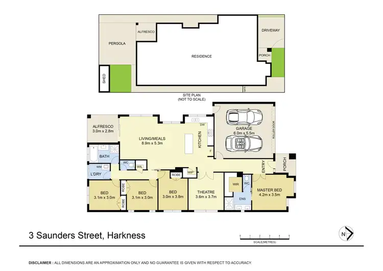 Floorplan of Homely house listing, 3 Saunders Street, Harkness VIC 3337