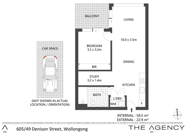Floorplan of Homely unit listing, 605/49 Denison Street, Wollongong NSW 2500