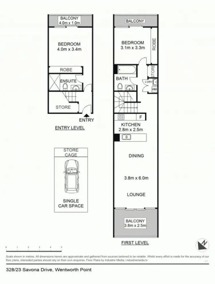Floorplan of Homely apartment listing, 328/23 Savona Drive, Wentworth Point NSW 2127