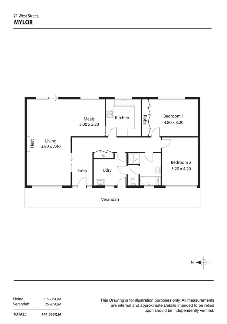 Floorplan of Homely house listing, 21 & 23 West Street, Mylor SA 5153