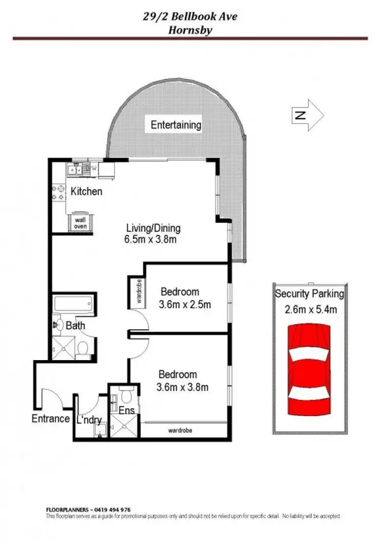 Floorplan of Homely unit listing, 29/2 Bellbrook Avenue, Hornsby NSW 2077