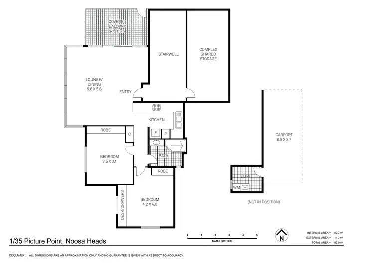 Floorplan of Homely apartment listing, 1/35 Picture Point Crescent, Noosa Heads QLD 4567