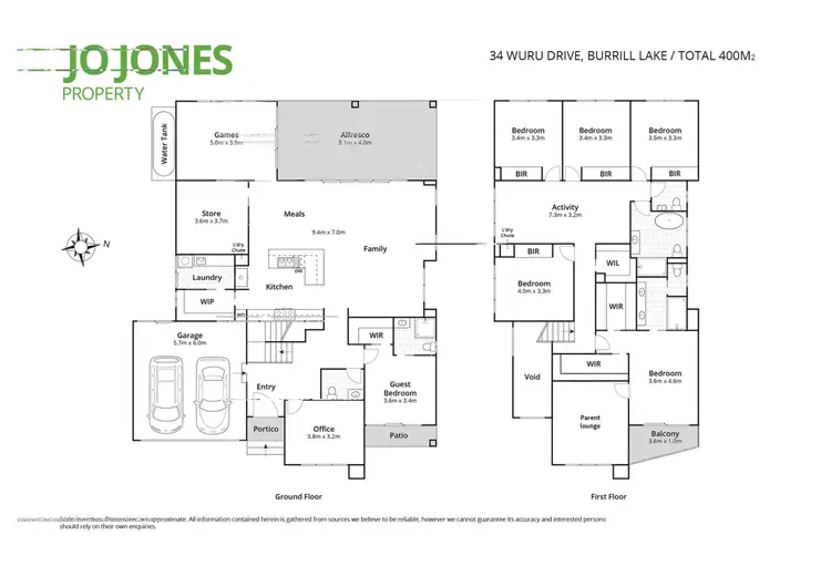 Floorplan of Homely house listing, 34 Wuru Drive, Burrill Lake NSW 2539