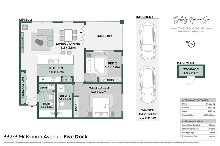 Floorplan of Homely apartment listing, 332/3 McKinnon Avenue, Five Dock NSW 2046