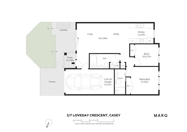 Floorplan of Homely townhouse listing, 3/7 Loveday Crescent, Casey ACT 2913