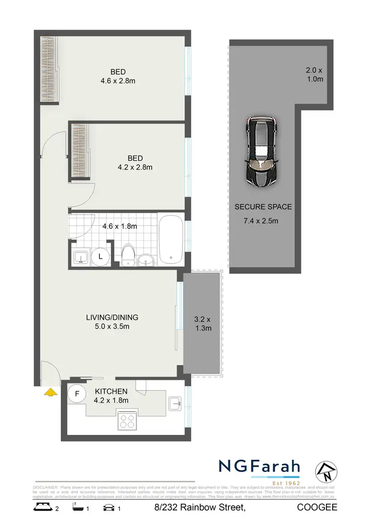 Floorplan of Homely apartment listing, 8/232-234 Rainbow Street, Coogee NSW 2034