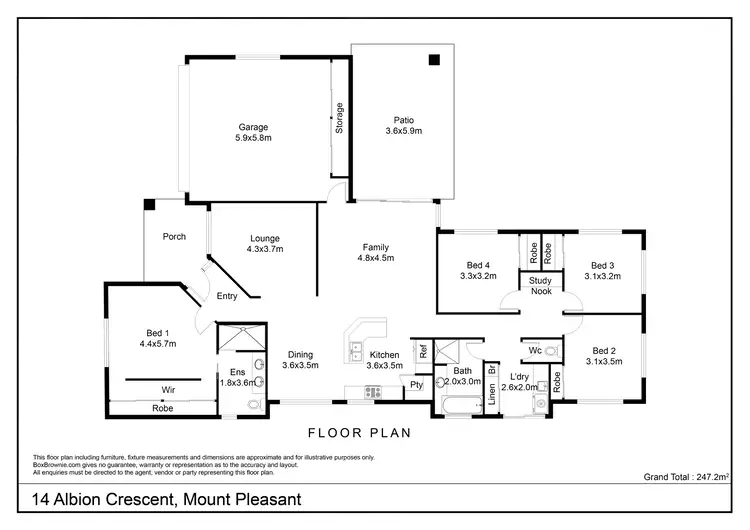 Floorplan of Homely house listing, 14 Albion Crescent, Mount Pleasant QLD 4740