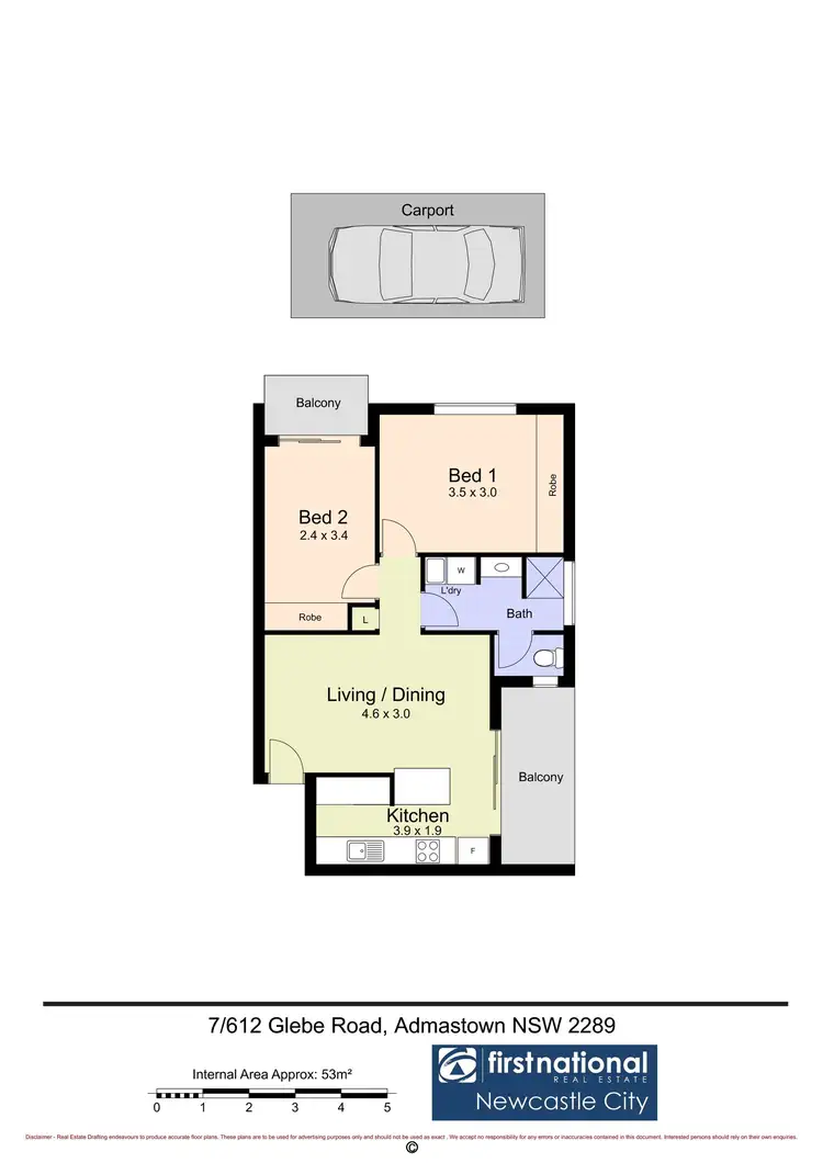 Floorplan of Homely unit listing, 7/612 Glebe Road, Adamstown NSW 2289