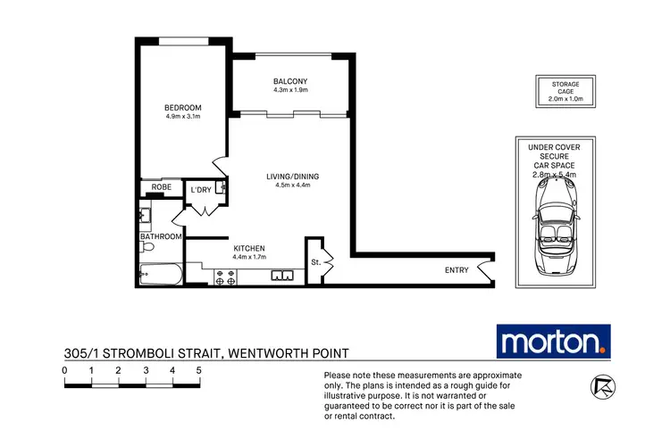 Floorplan of Homely apartment listing, 305/1 Stromboli Strait, Wentworth Point NSW 2127