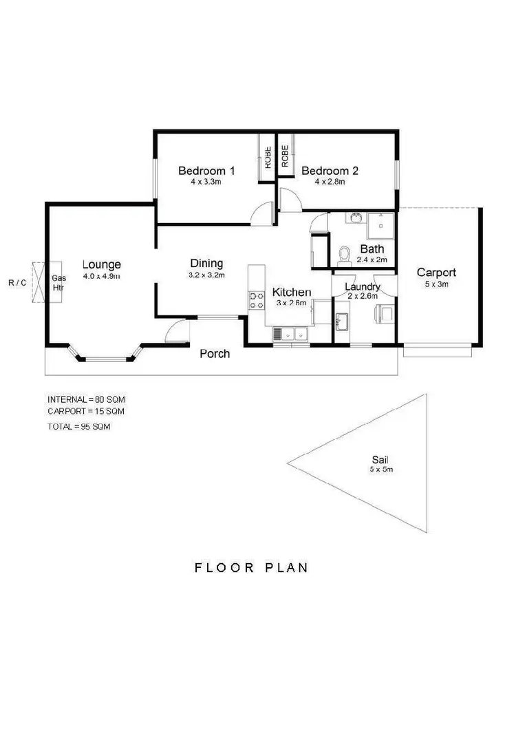 Floorplan of Homely unit listing, 1/347A Portrush Road, Toorak Gardens SA 5065