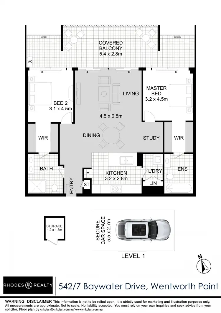 Floorplan of Homely apartment listing, 542/7 Baywater Drive, Wentworth Point NSW 2127