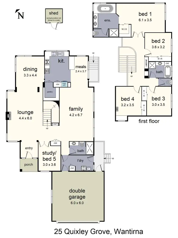 Floorplan of Homely house listing, 25 Quixley Grove, Wantirna VIC 3152
