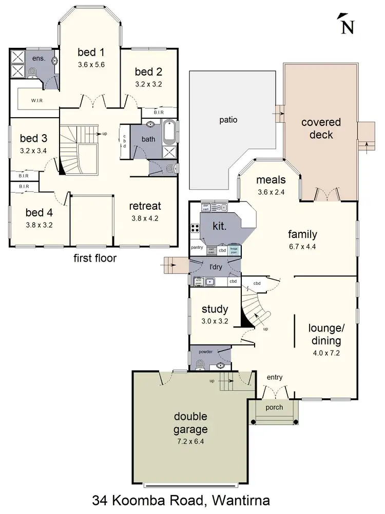 Floorplan of Homely house listing, 34 Koomba Road, Wantirna VIC 3152