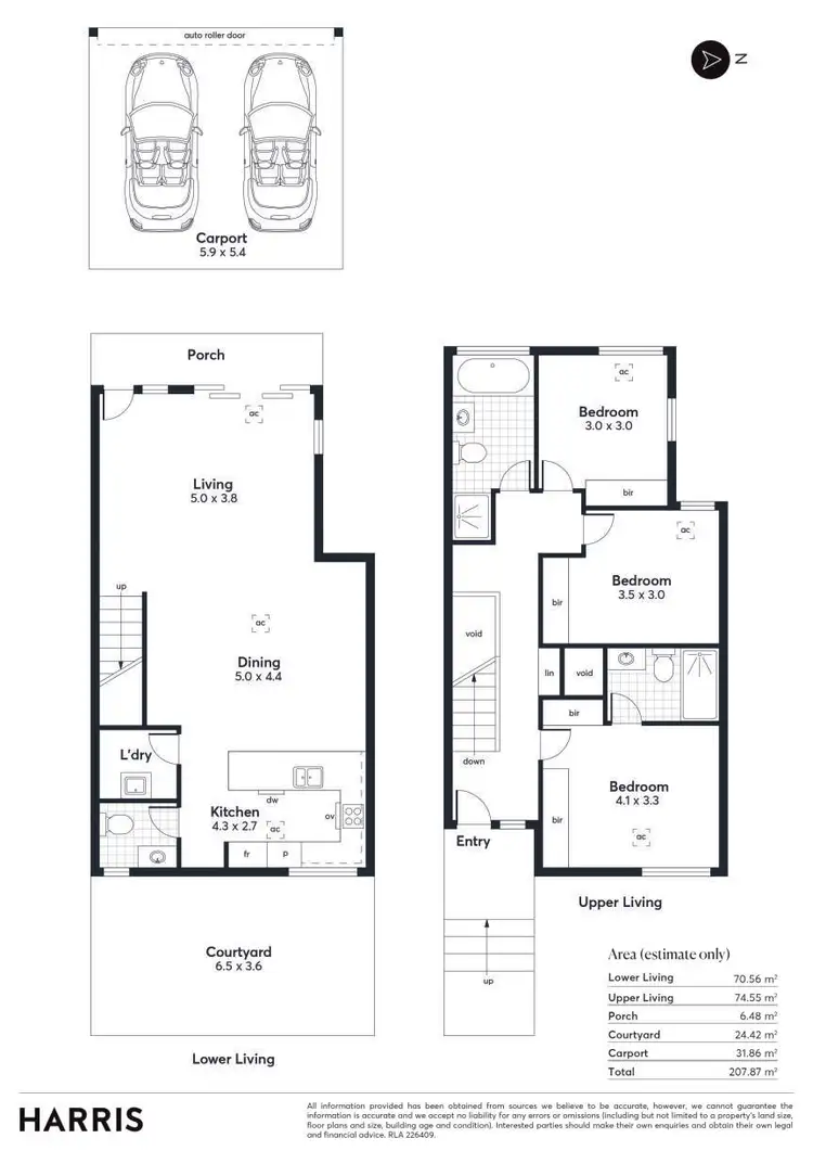 Floorplan of Homely townhouse listing, 35 Abercrombie Avenue, Woodforde SA 5072