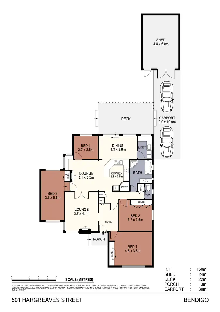 Floorplan of Homely house listing, 501 Hargreaves Street, Bendigo VIC 3550
