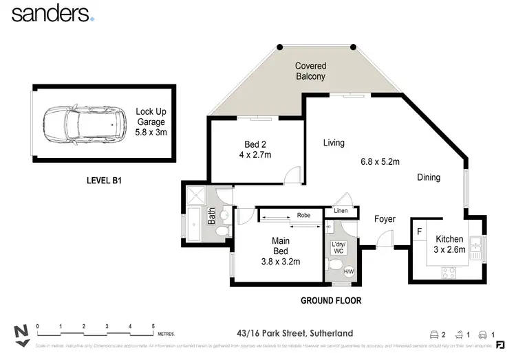 Floorplan of Homely unit listing, 43/16-26 Park Street, Sutherland NSW 2232