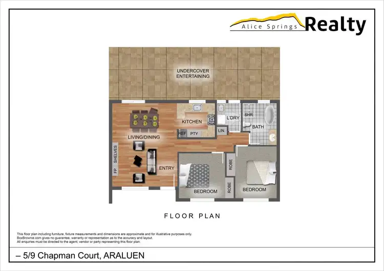 Floorplan of Homely unit listing, 5/9 Chapman Court, Araluen NT 870