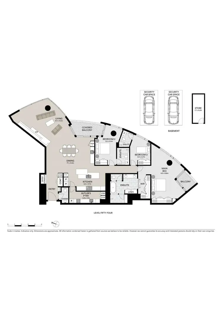 Floorplan of Homely apartment listing, 5403/1a Barangaroo Avenue, Barangaroo NSW 2000