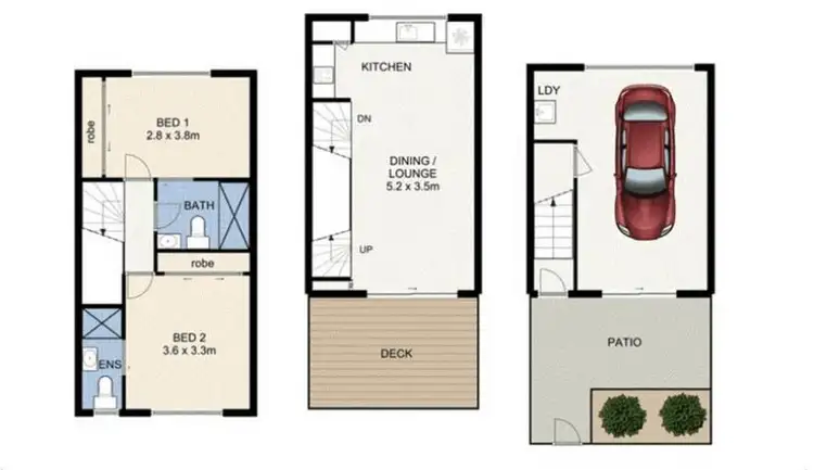 Floorplan of Homely townhouse listing, 5/11 Norman Street, Annerley QLD 4103