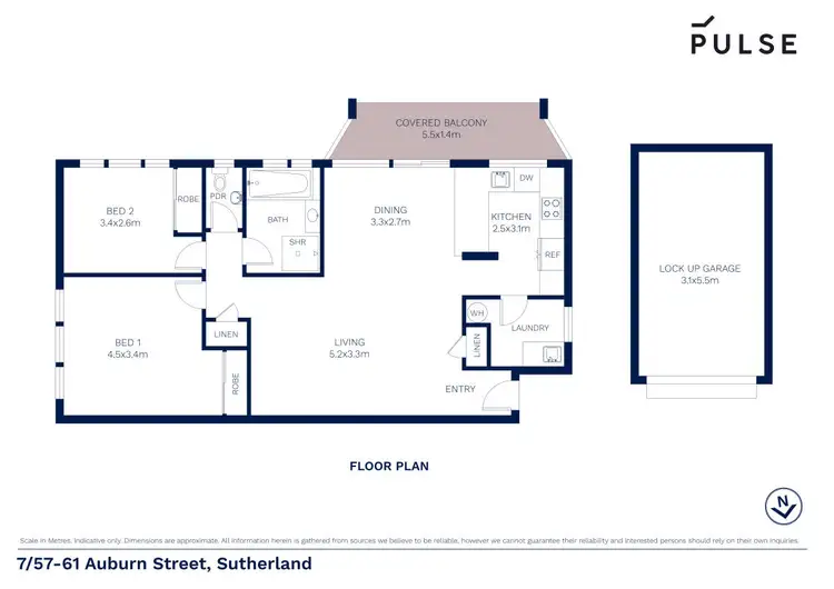 Floorplan of Homely apartment listing, 7/57-61 Auburn Street, Sutherland NSW 2232