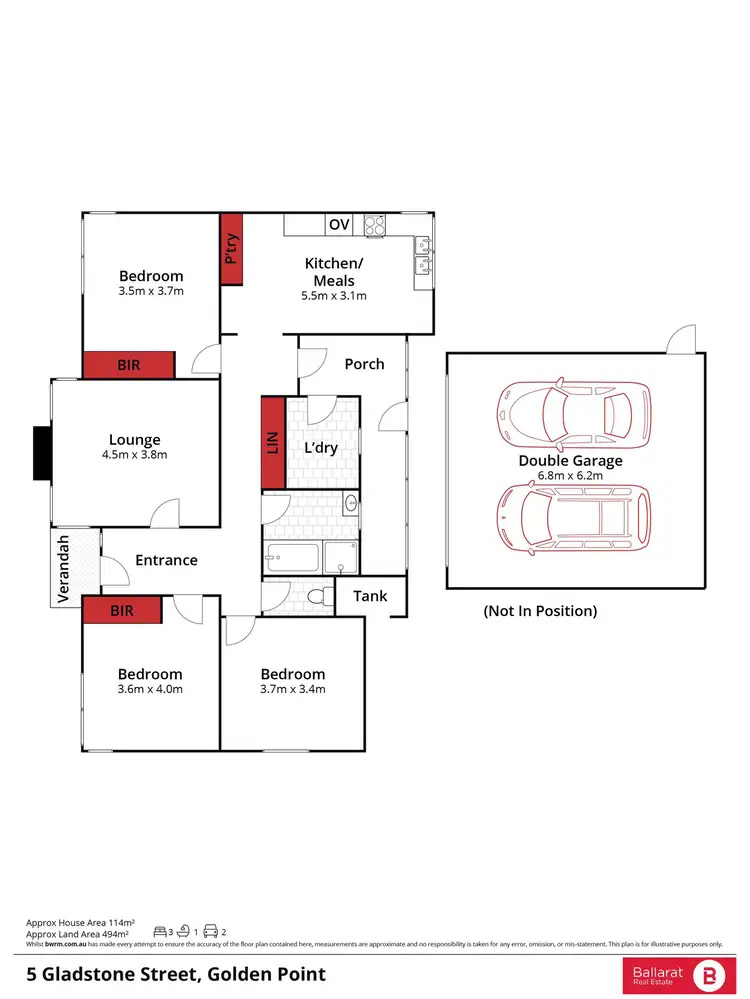 Floorplan of Homely house listing, 5 Gladstone Street, Golden Point VIC 3350