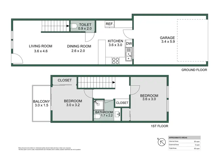 Floorplan of Homely townhouse listing, 3/29 Buckle Street, Northgate QLD 4013