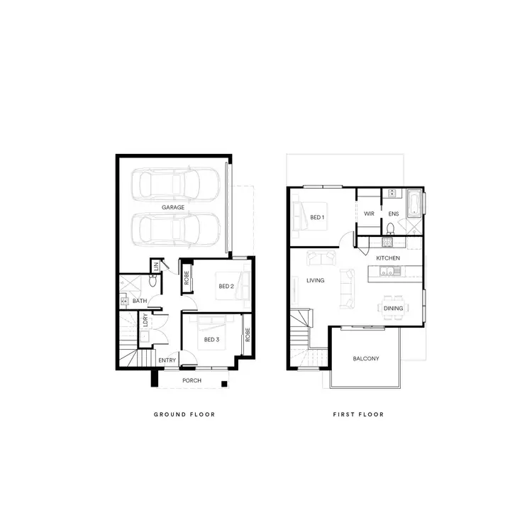 Floorplan of Homely townhouse listing, Lot 203 Lustre Street, Officer VIC 3809