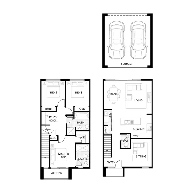 Floorplan of Homely townhouse listing, Lot 42 Wanderer Circuit, Wollert VIC 3750