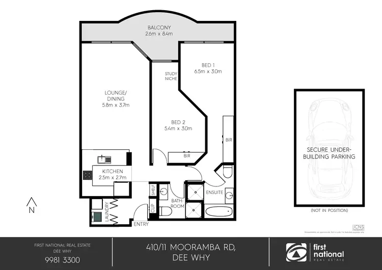 Floorplan of Homely apartment listing, 410/11 Mooramba Road, Dee Why NSW 2099