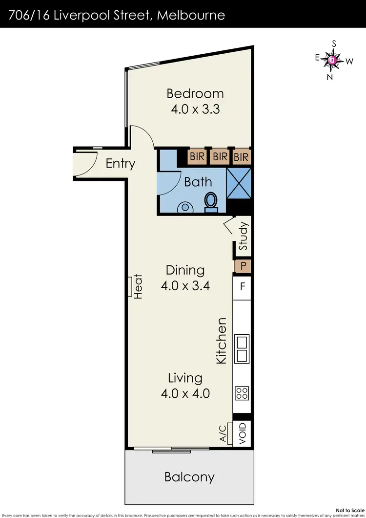Floorplan of Homely apartment listing, 706/16 Liverpool Street, Melbourne VIC 3000