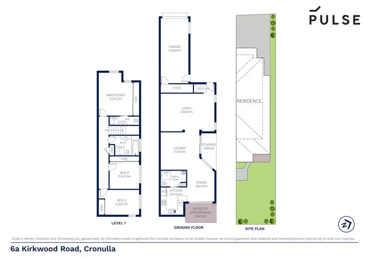 Floorplan of Homely semi-detached listing, 6A Kirkwood Road, Cronulla NSW 2230