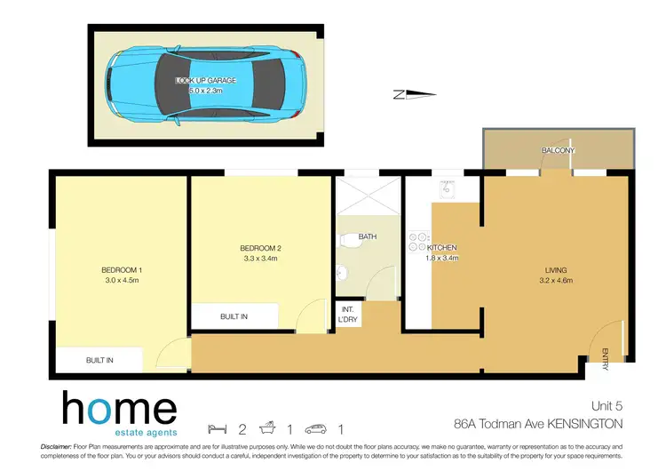 Floorplan of Homely unit listing, 5/86A Todman Avenue, Kensington NSW 2033