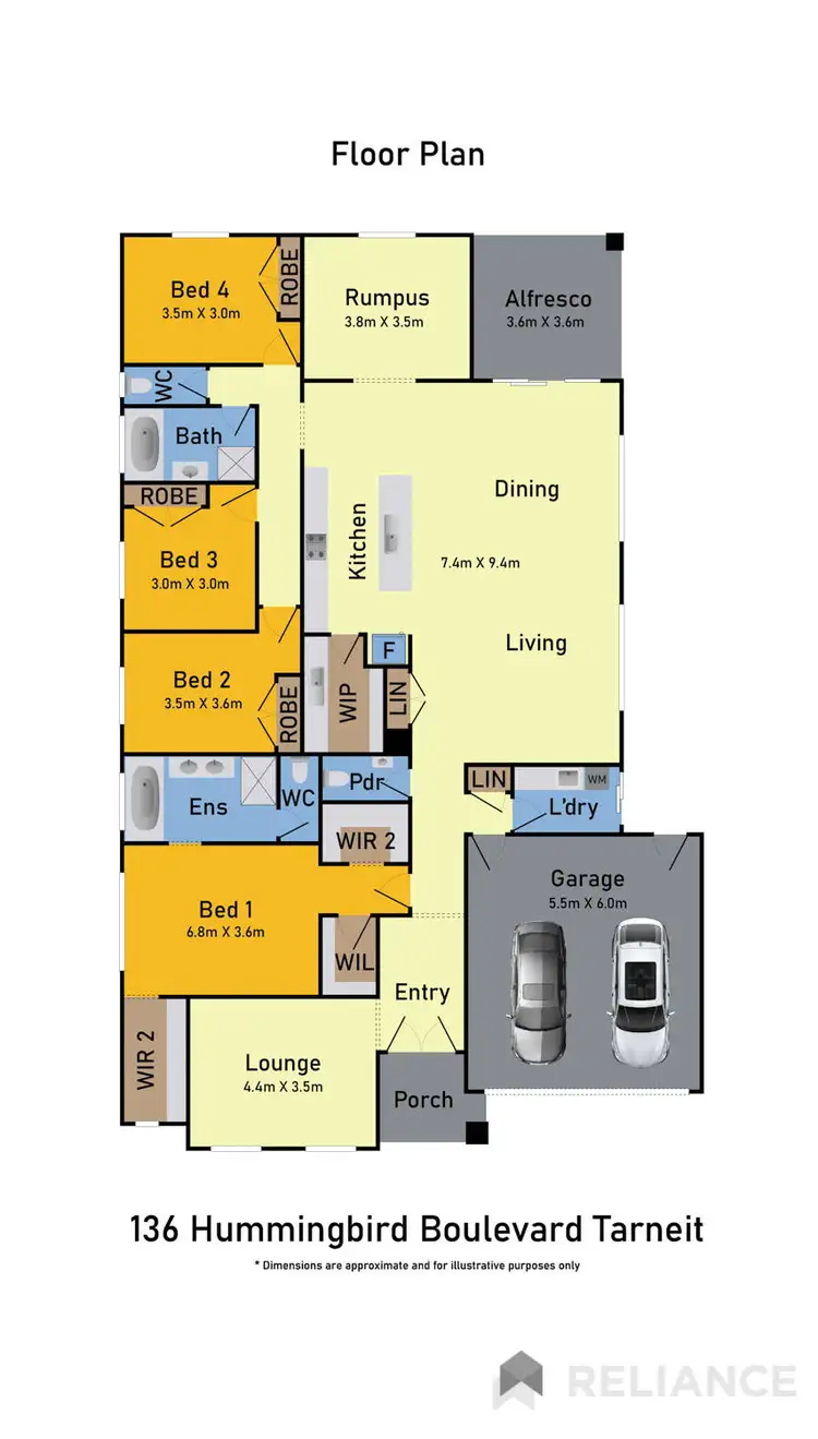 Floorplan of Homely house listing, 136 Hummingbird Boulevard, Tarneit VIC 3029
