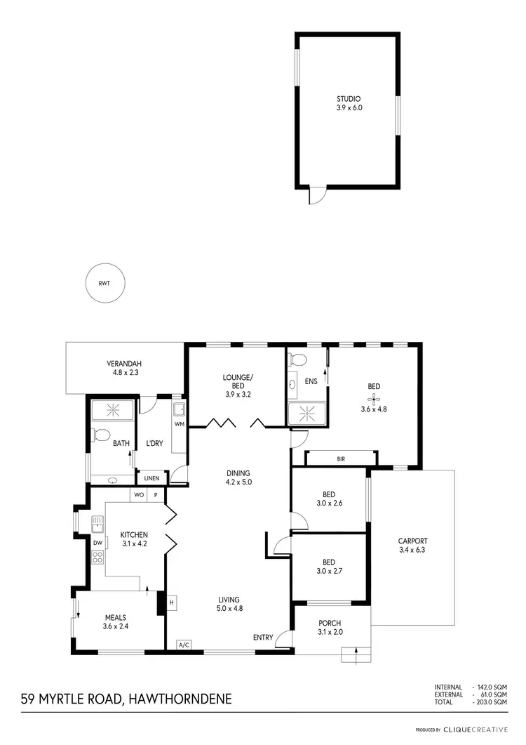 Floorplan of Homely house listing, 59 Myrtle Road, Hawthorndene SA 5051