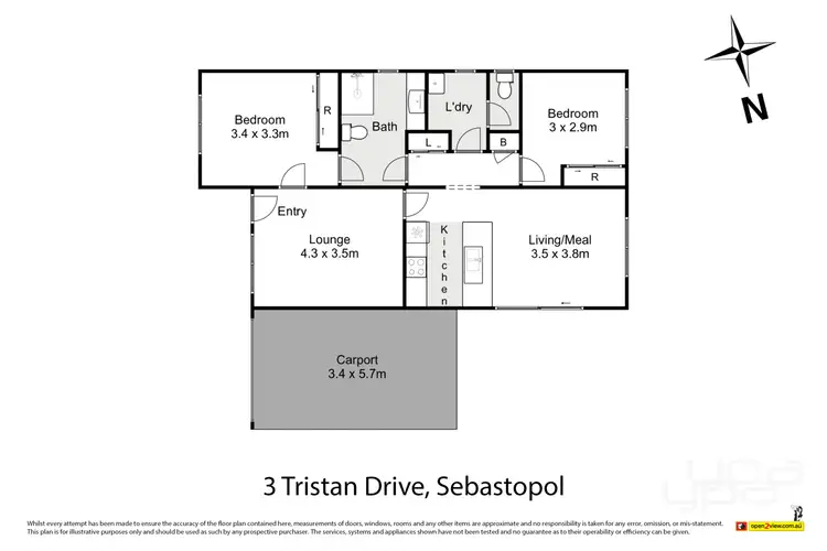Floorplan of Homely house listing, 3 Tristan Drive, Sebastopol VIC 3356