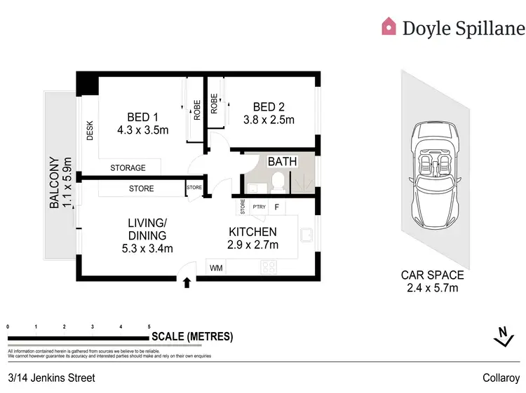 Floorplan of Homely apartment listing, 3/14 Jenkins Street, Collaroy NSW 2097