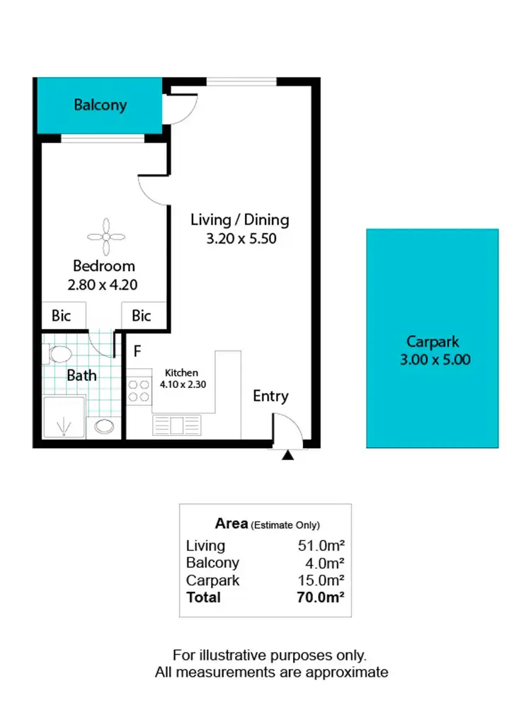 Floorplan of Homely unit listing, 8/12 Gordon Street, Glenelg SA 5045