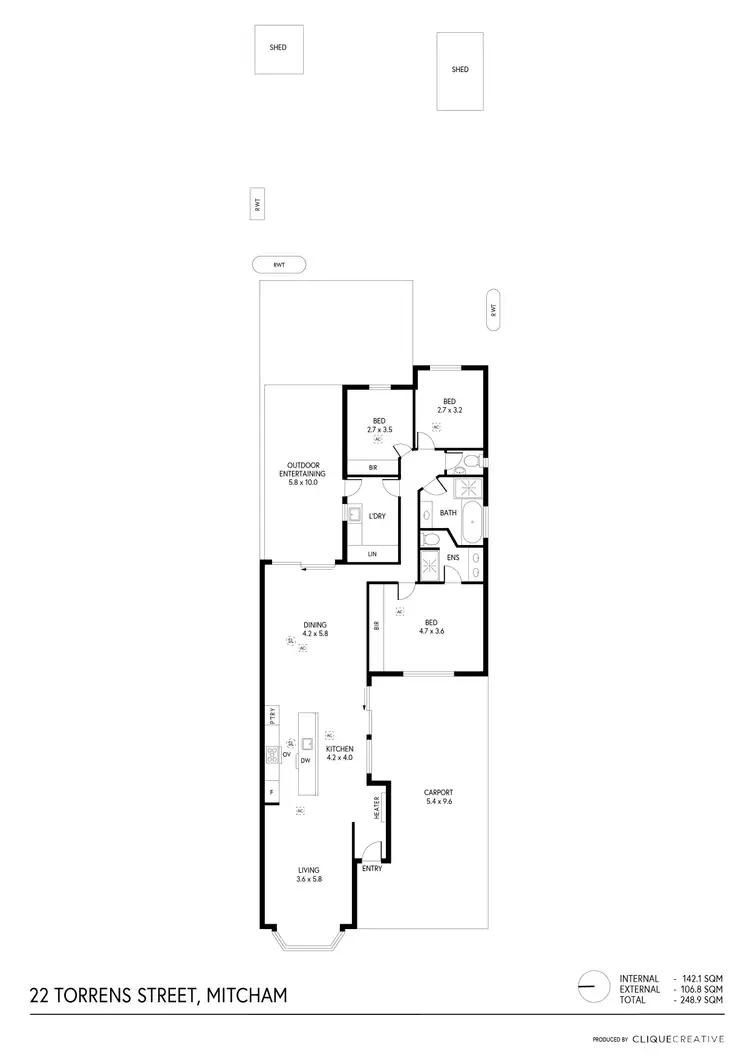Floorplan of Homely house listing, 22 Torrens Street, Mitcham SA 5062